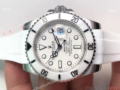 High Quality Replica Rolex Bamford Snowtrooper Submariner Watch White Ceramic Bezel